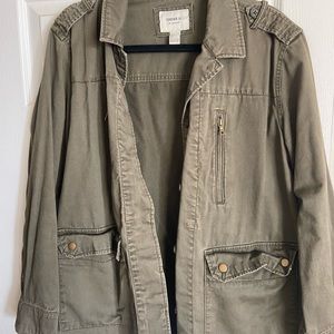 Green utility jacket